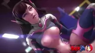 فتاة كرتونية تتعرض للضرب بقوة من الخلف